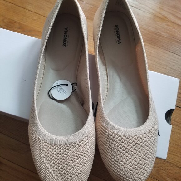 Sonoma Comfort Knit Women's Flats Taupe NWTO - Picture 8 of 8